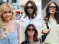 Kolaż zdjęć kobiet z różnymi fryzurami i grzywkami w stylu Hollywood.