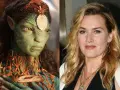 Obok siebie Na'vi z filmu Avatar i Kate Winslet, która wciela się w Ronal. To część obsady Avatar.