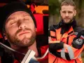 Kuba na sygnale, raz w karetce z zamkniętymi oczami, raz w pomarańczowej kurtce ratownika medycznego.