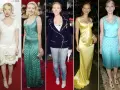 Scarlett Johansson w różnych kreacjach na czerwonym dywanie. Jej wzrost to 160 cm.