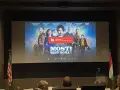Plakat filmu "Most! Vagy Soha" z aktorami, hasłem "teraz albo nigdy" i logo Instytutu Liszta.