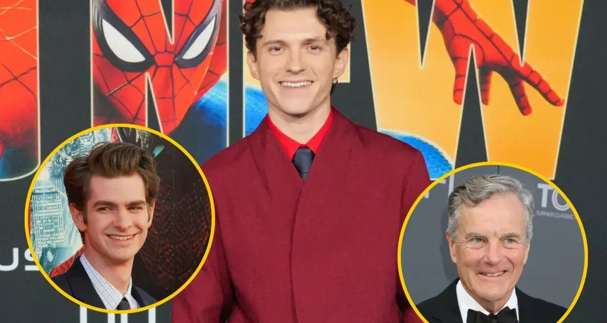 Tom Holland, Andrew Garfield i Willem Dafoe, gwiazdy filmów o Spider-Manie, na premierze.