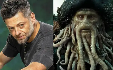 Andy Serkis jako Davy Jones w filmach "Piraci z Karaibów".