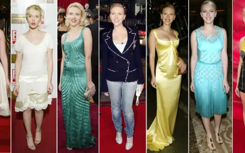 Scarlett Johansson w różnych kreacjach na czerwonym dywanie. Jej wzrost to 160 cm.