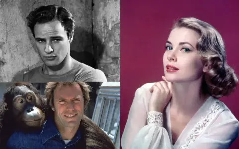 Marlon Brando, Clint Eastwood z orangutanem i Grace Kelly. Kto to za aktorzy?