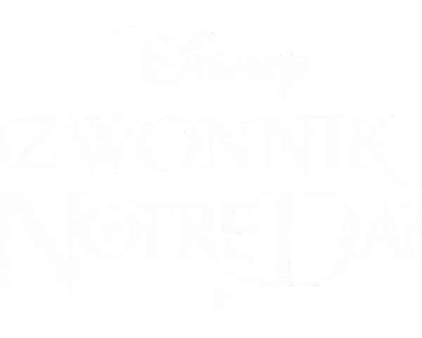 Napis "Dzwonnik z Notre Dame" w stylu Disney.