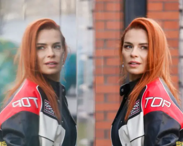 Natasza Urbańska w kurtce z napisem "TOP". Jej wiek to tajemnica, ale styl mówi wszystko.
