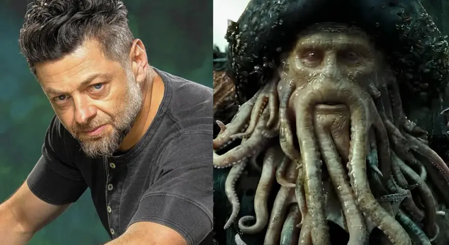 Andy Serkis jako Davy Jones w filmach "Piraci z Karaibów".