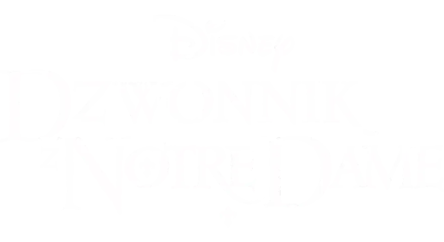 Napis "Dzwonnik z Notre Dame" w stylu Disney.