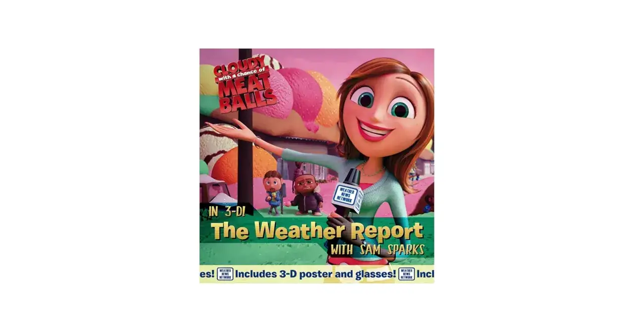 Sam Sparks z Weather News Network relacjonuje zjawiska pogodowe, w tym klopsiki i inne smakołyki.
