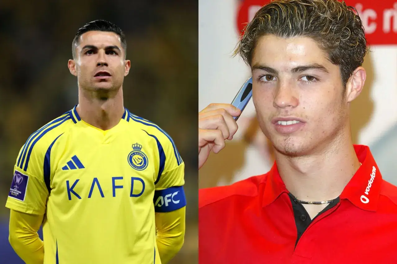 Porównanie Cristiano Ronaldo dziś i jako młody chłopak. Wiek nie jest dla niego przeszkodą w osiąganiu sukcesów.