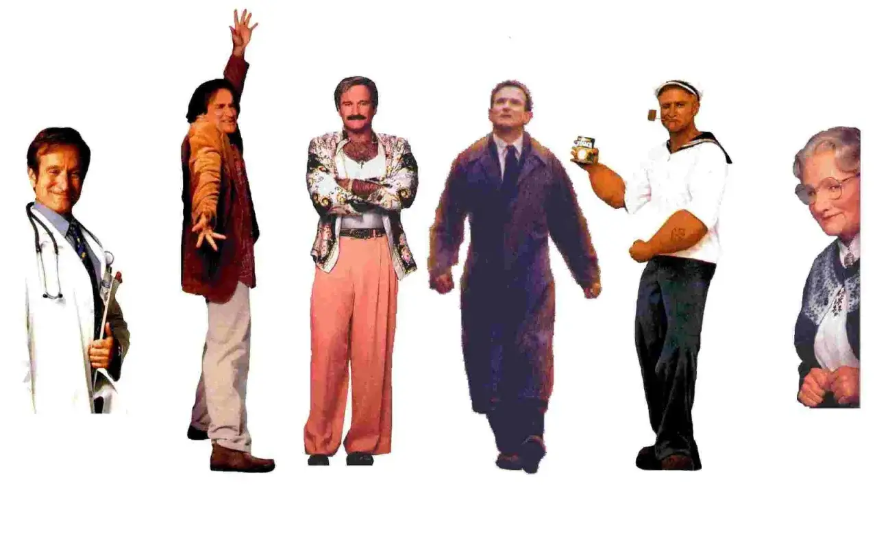 Robin Williams w różnych rolach: lekarz, Popeye, pani Doubtfire. W jakich filmach grał Robin Williams?